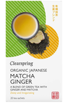 Organic Japanese Matcha Ginger 20 Tea Sachets (Clearspring)