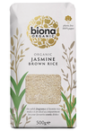 Organic Jasmine Brown Rice 500g (Biona)