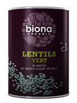 Organic Lentils Vert in Water 400g (Biona)