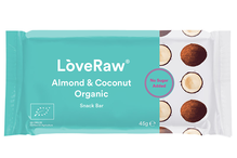 Almond & Coconut Snack Bar, Organic 45g (LoveRaw)