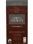 Organic 70% Cocoa Dark Chocolate 90g (Green & Blacks)