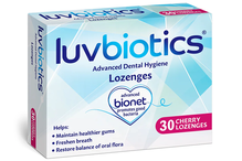 Probiotic Dental Lozenges Cherry Flavour 30 Tablets (Luvbiotics)