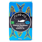 Organic Filleted Sardines in Sunflower Oil 90g (Fish4Ever)