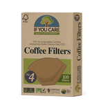 Large Unbleached No.4 Coffee Filters, 100 Filters (If You Care)