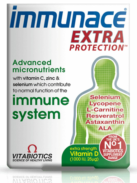 Immunace Extra Protection 30 Tablets Vitabiotics Healthy Supplies