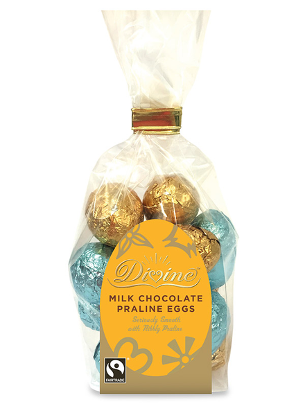 mini praline milk chocolate easter eggs 169g divine chocolate