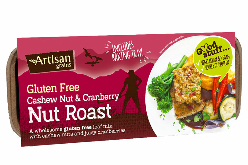 Cashew Nut & Cranberry Nut Roast, Gluten Free 200g (Artisan Grains)