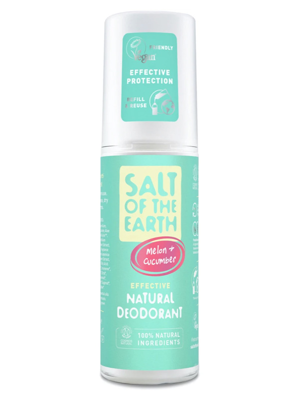 Melon & Cucumber Natural Deodorant Spray 100ml (Salt Of the Earth)