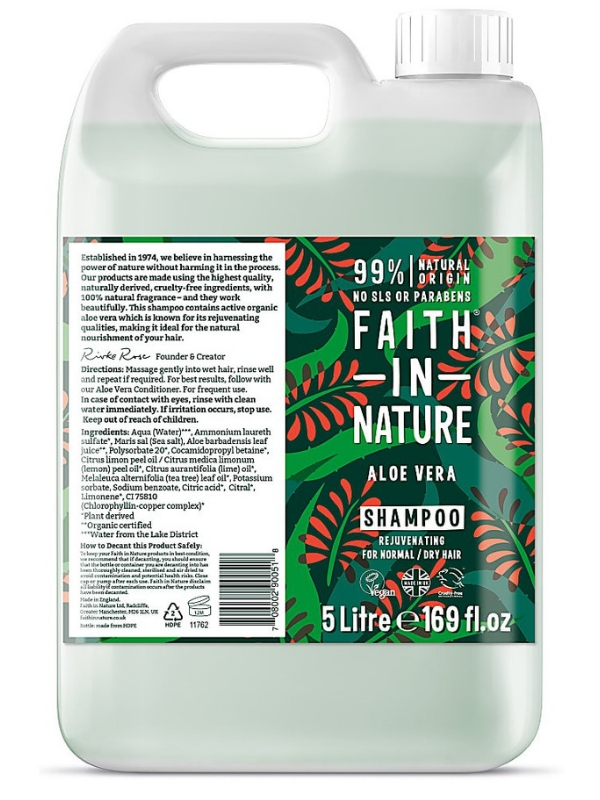 Aloe Vera Shampoo 5Ltr (Faith in Nature)