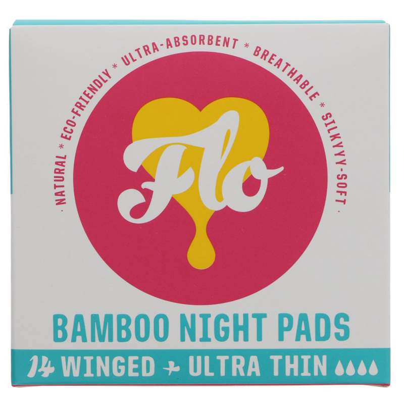 Organic Bamboo Night Pads 14 (Here We Flo)