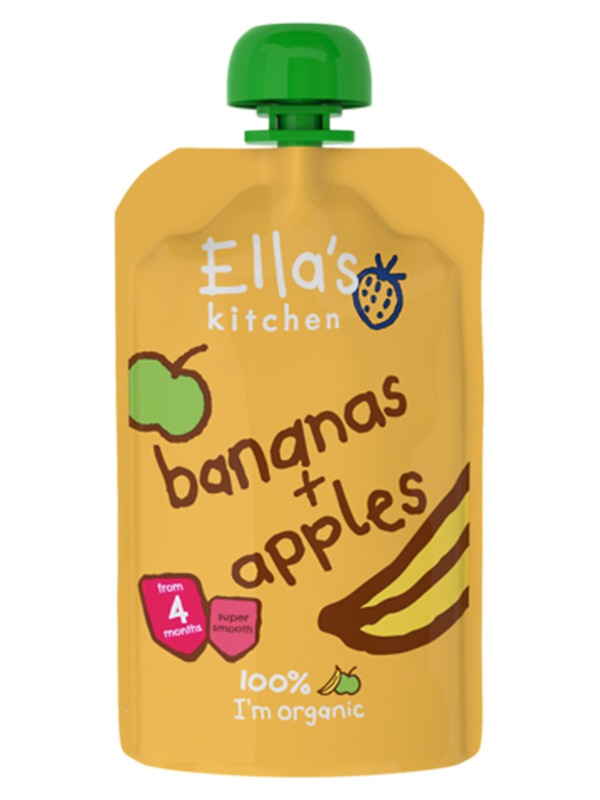 Stage 1 Apples & Bananas, Organic 120g (Ella's Kitchen)