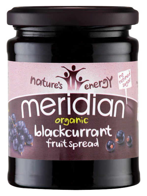 Blackcurrant Fruit Spread, Organic 284g (Meridian)