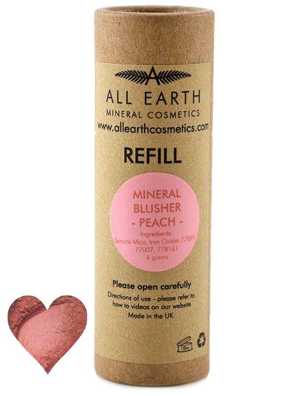 Mineral Blusher Peach, Refill 4g (All Earth Mineral Cosmetics)