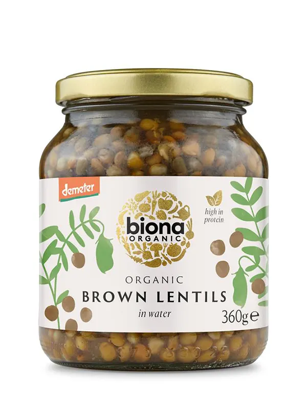 Organic Brown Lentils 360g (Biona)