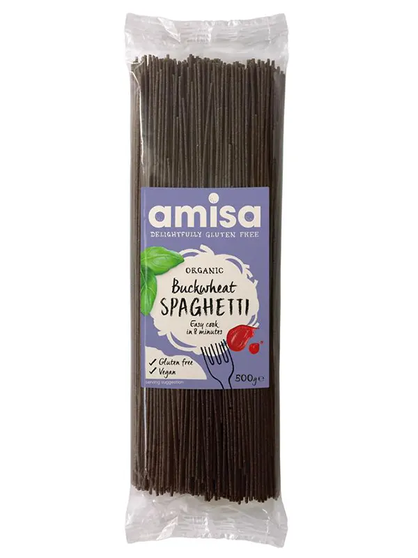 Organic Gluten Free Buckwheat Spaghetti 500g (Amisa)