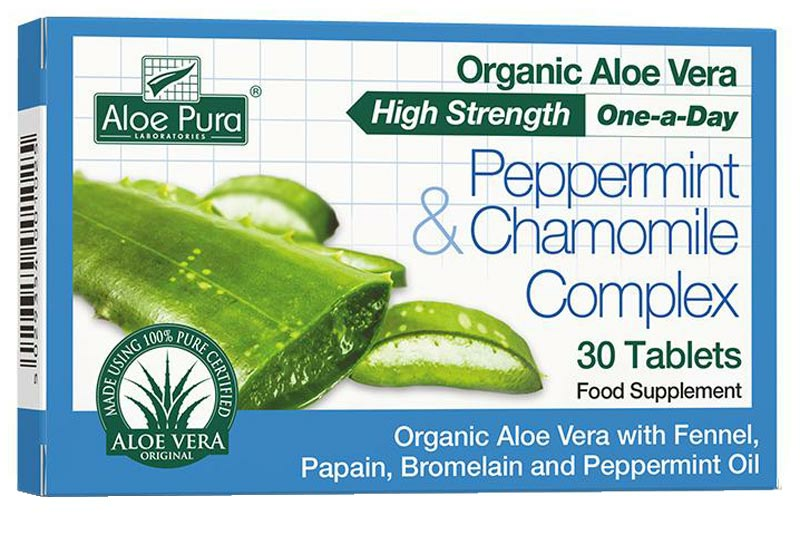 Aloe Vera, Peppermint & Chamomile Complex, 30 Tablets (Aloe Pura)