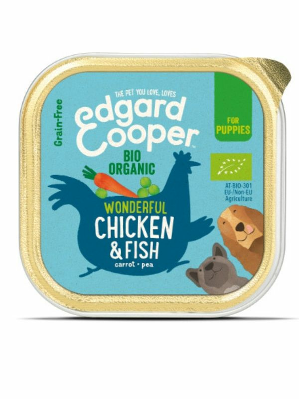 Chicken Fish Carrot and Pea, Organic 100g (Edgard & Cooper)