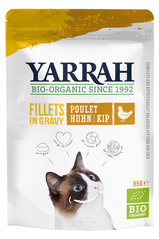 Organic Chicken in Gravy for Cats 85g (Yarrah)