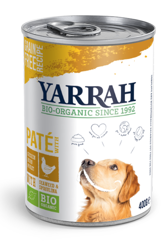 Organic Chicken Pate for Dogs, Organic 400g (Yarrah)