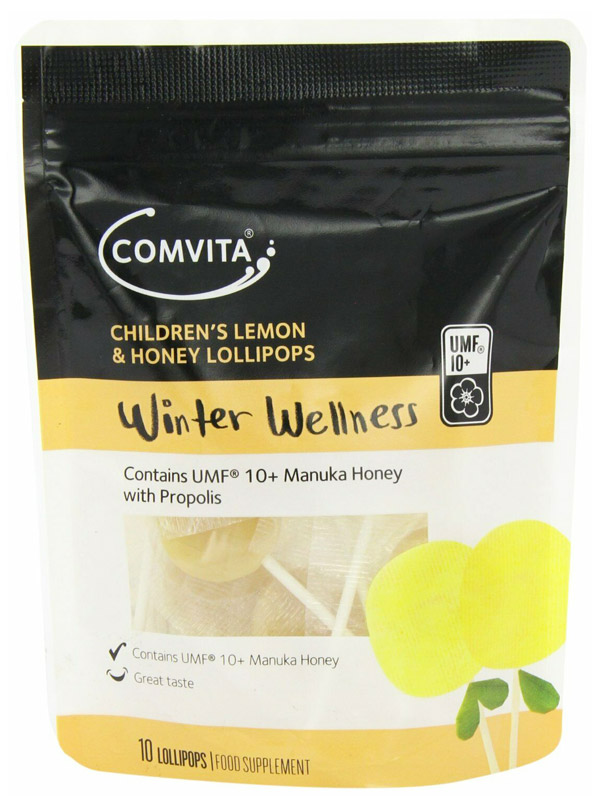 Children's Lemon & Honey Lollipops, 10 Lollies (Comvita)