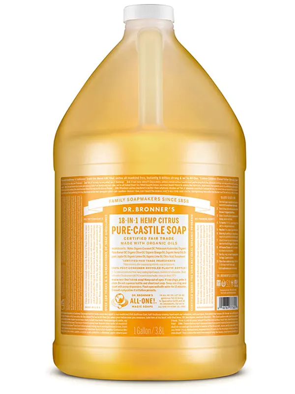 18-in-1 Citrus Pure Castile Soap 3.8L (Dr. Bronner's)