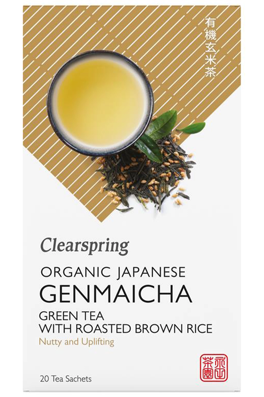 Organic Japanese Genmaicha 20 Tea Sachets (Clearspring)