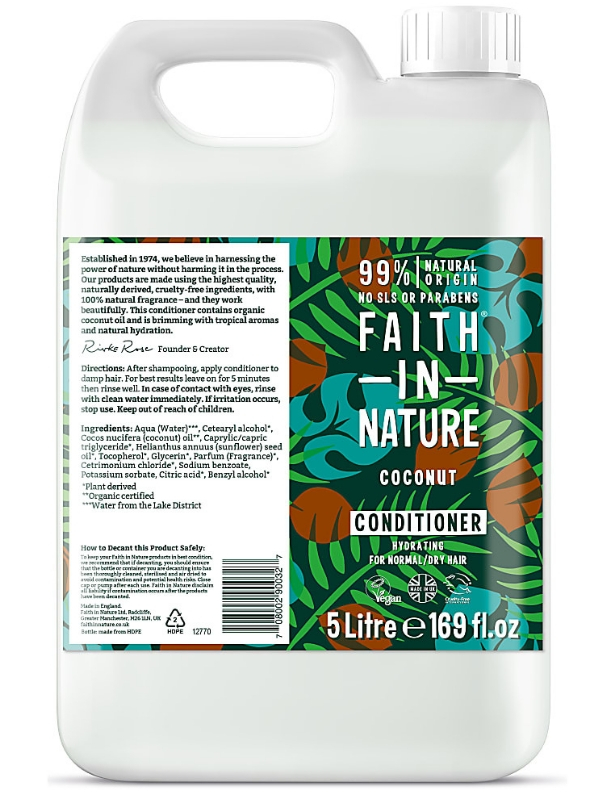 Coconut Conditioner 5L (Faith in Nature)