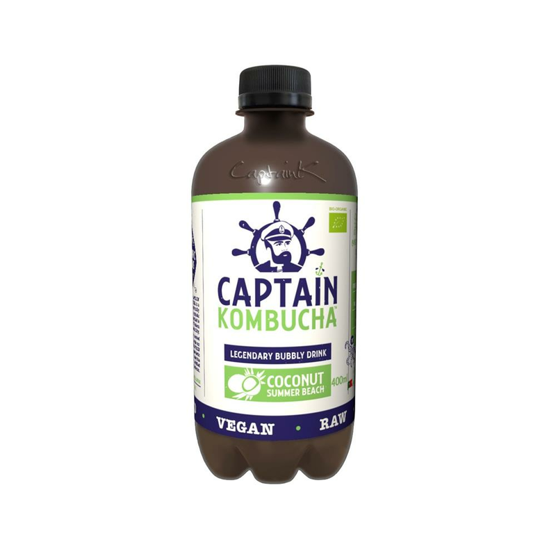 Coconut Summer Beach Bio Drink 400ml, Organic (Captain Kombucha)