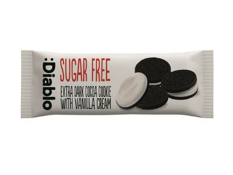 Dark Chocolate Sandwich Cookies 44g (Diablo Sugar Free)