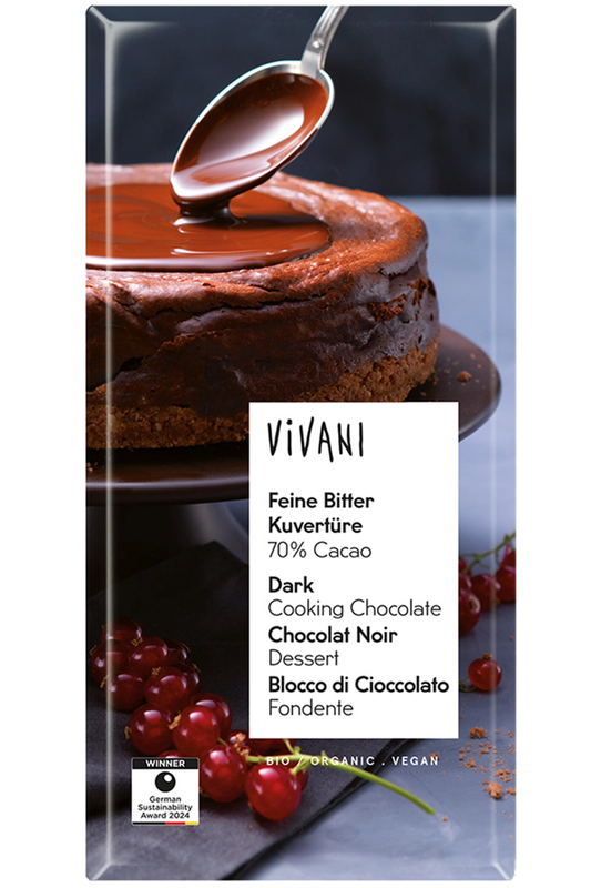 Organic Dark Cooking Chocolate 200g (Vivani)