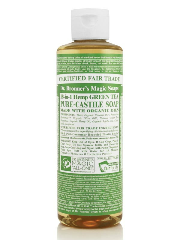 18-in-1 Hemp Green Tea Castile Soap 236ml (Dr. Bronner's)