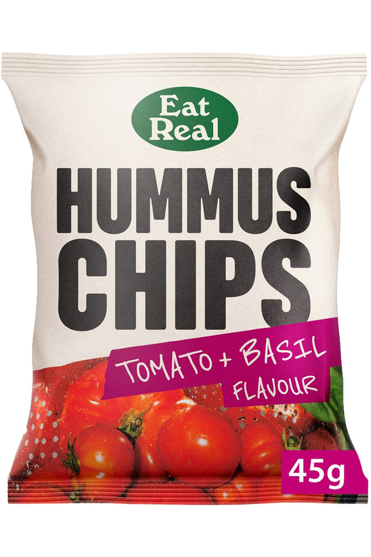 Hummus Chips Tomato & Basil 45g (Eat Real)