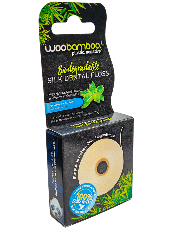 Biodegradable Silk Dental Floss 20m (Woobamboo)