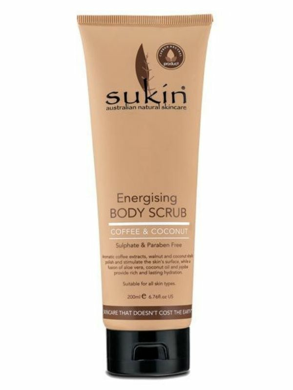 Energising Body Scrub With Coffee And Coconut 200ml (Sukin)