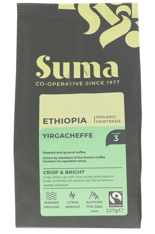 Organic Ethiopia Yirgacheffe Ground Coffee 227g (Suma)