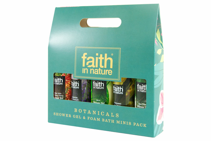 Botanical Shower Gel & Foam Bath Minis Pack 5 x 100ml (Faith in Nature)