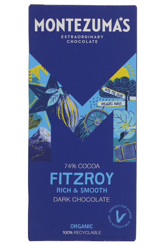 Organic FitzRoy 74% Dark Chocolate 90g (Montezuma's)