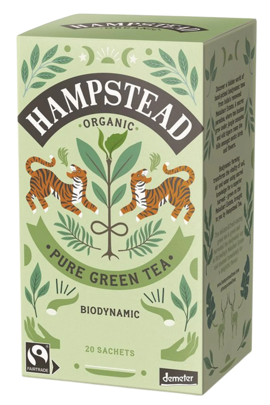 Organic Green Tea 20 Sachets 40g (Hampstead Tea)