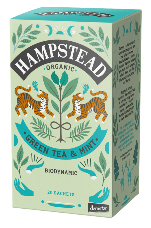 Organic Mint Green Tea 20 Sachets 40g (Hampstead Tea)