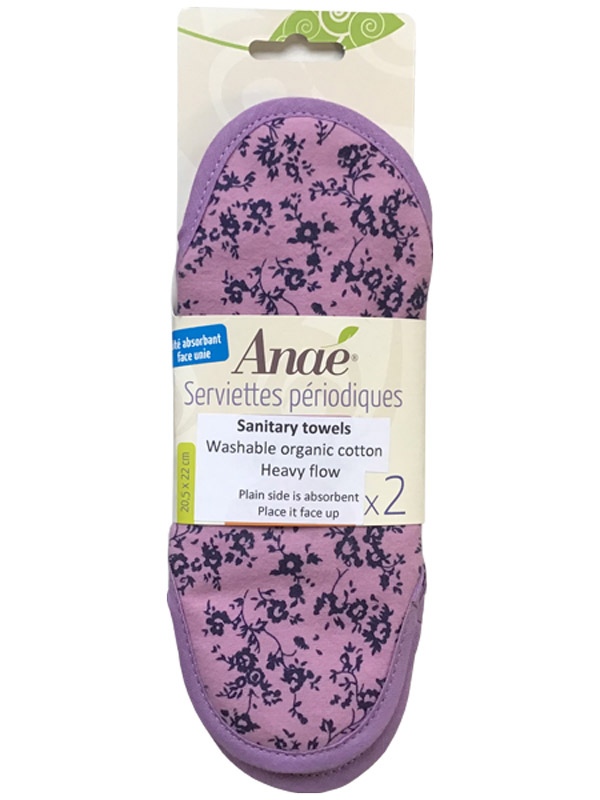 Super - Heavy Flow Cotton Washable Sanitary Towels x2 (Anae)