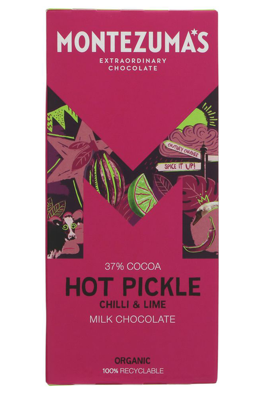 Organic Hot Pickle with Lime & Chilli 90g (Montezuma's)