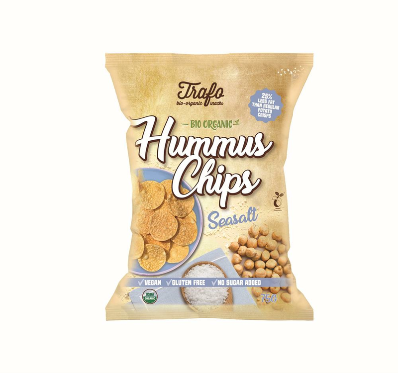 Sea Salt Hummus Chips 75g, Organic (Trafo)