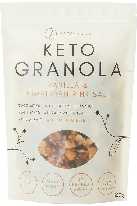 Vanilla & Pink Himalayan Salt Keto Granola 300g (Keto Hana)