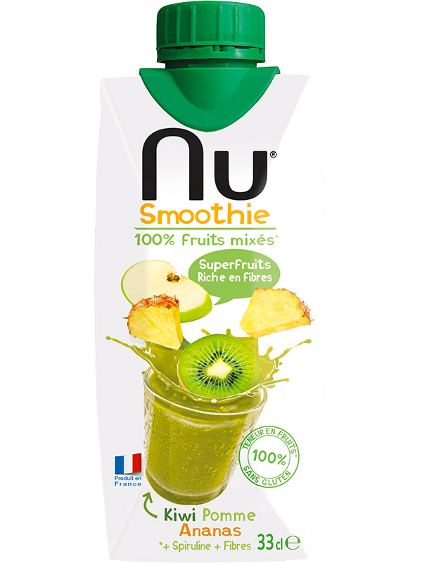 Kiwi, Apple & Pineapple Smoothie 330ml (NU Smoothies)