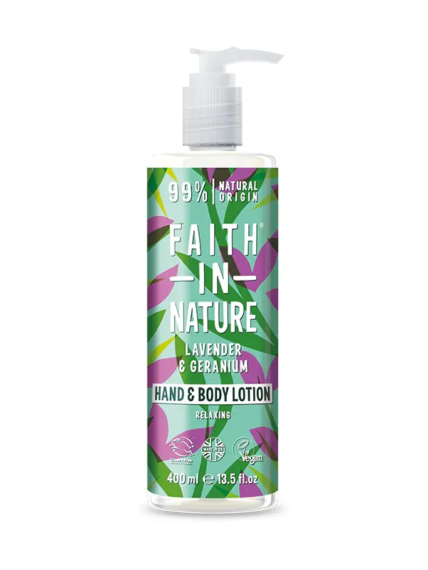 Lavender and Geranium Body Lotion 400ml (Faith In Nature)