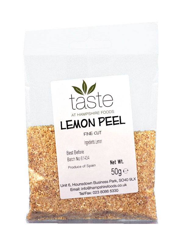 Lemon Peel, Fine 50g (Hampshire Foods)