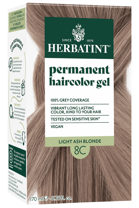 8C Light Ash Blonde Hair Colour 170ml (Herbatint)