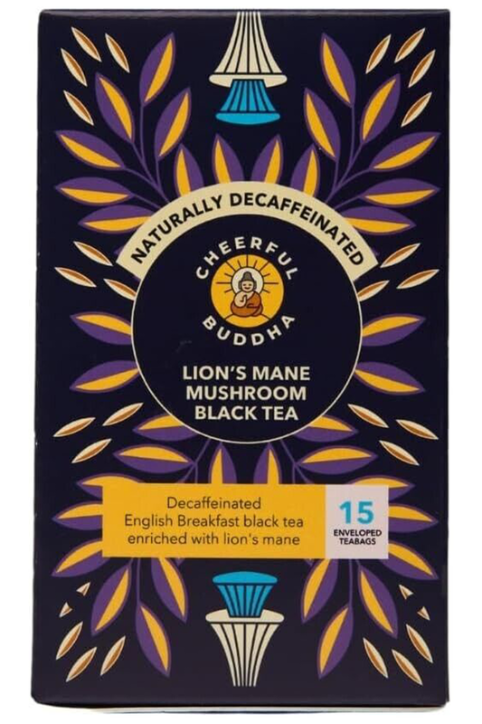 Lion's Mane Mushroom Decaf Tea 15 Bags (Cheerful Buddha)