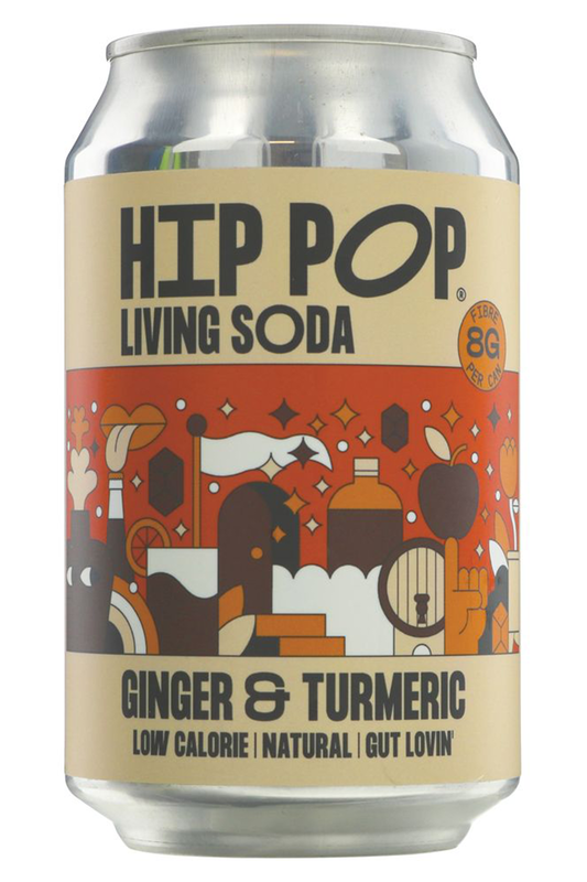 Living Soda Ginger & Turmeric 330ml (Hip Pop)