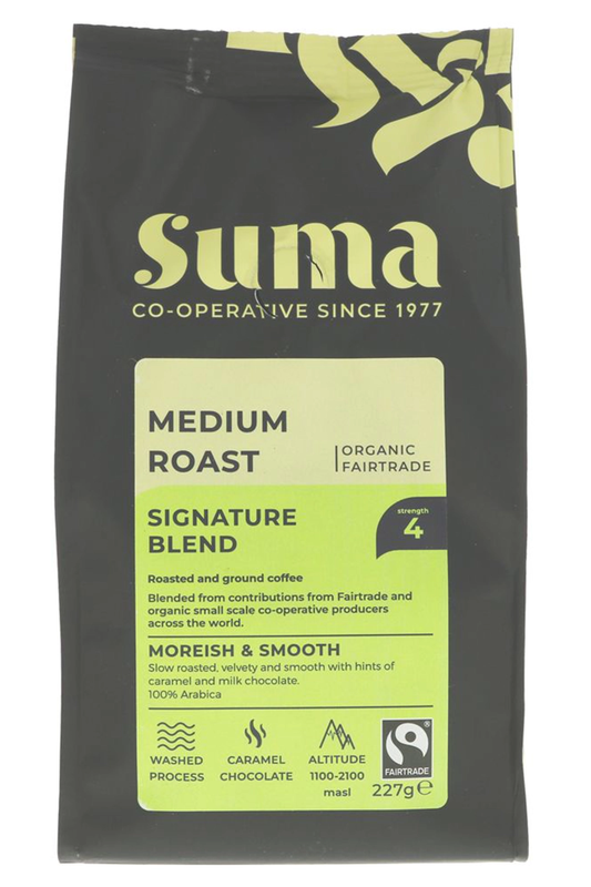 Organic Medium Roast Ground Coffee 227g (Suma)